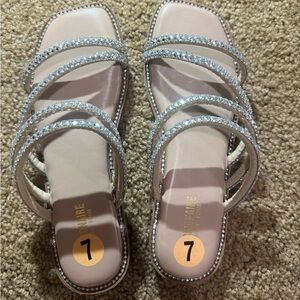 Elegant Rhinestone Strappy Sandals